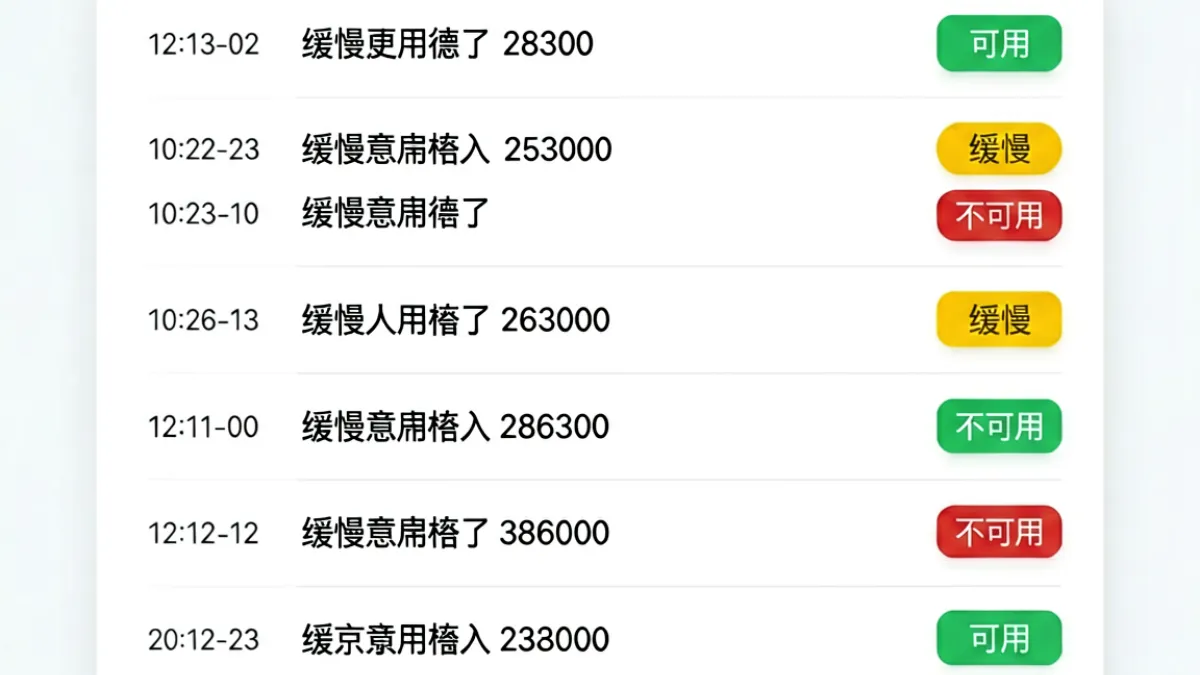 俺去也新地址今日最新入口页面截图，展示多条可用地址列表与状态标签